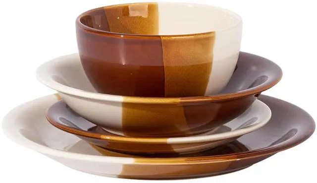 Alt view image 2 of 7 - Gibson Home Yellowstone 16 Piece Dinnerware Stoneware Set
