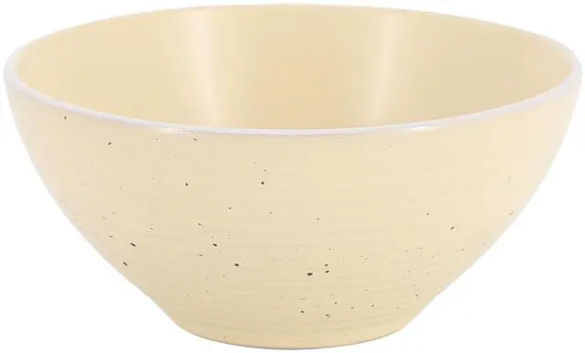 Alt view image 6 of 7 - Elama Emilia 16 Piece Double Bowl Stoneware Dinnerware Set in Cream Yellow