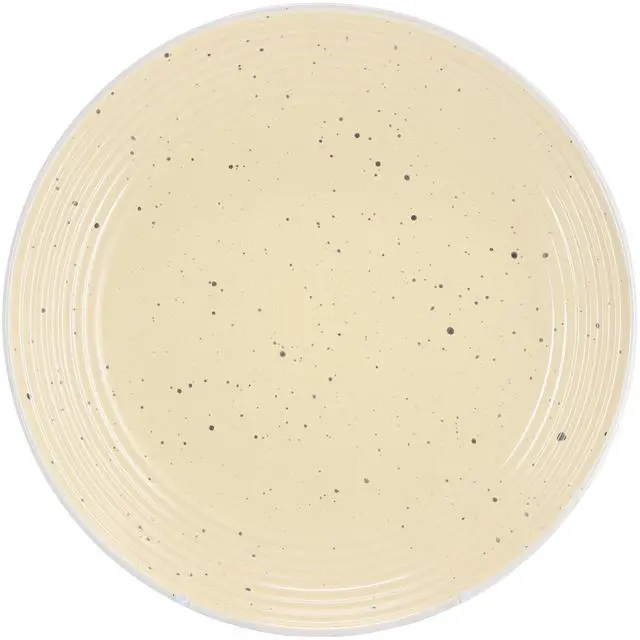 Alt view image 4 of 7 - Elama Emilia 16 Piece Double Bowl Stoneware Dinnerware Set in Cream Yellow