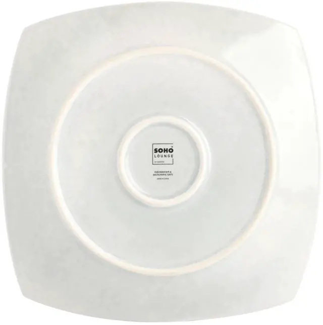 Alt view image 7 of 7 - Gibson Home Soho Lounge 16 Piece Soft Square Stoneware Dinnerware Set in Stone Grey