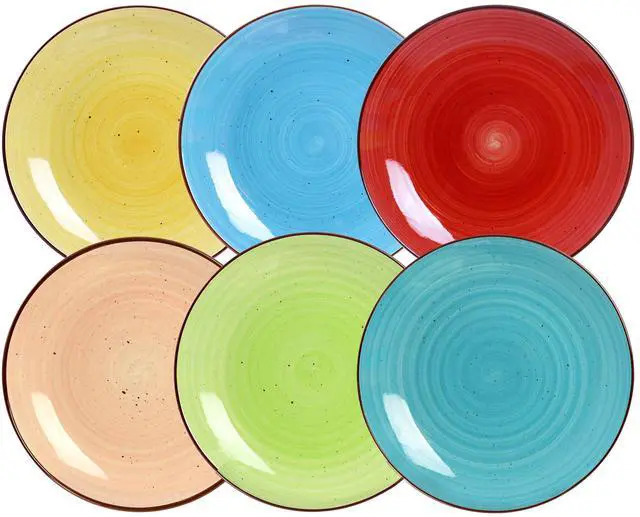 Alt view image 5 of 7 - Elama Sebastian 24 Piece Double Bowl Stoneware Dinnerware Set in Assorted Colors