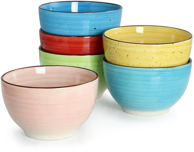 Alt view image 6 of 7 - Elama Sebastian 24 Piece Double Bowl Stoneware Dinnerware Set in Assorted Colors