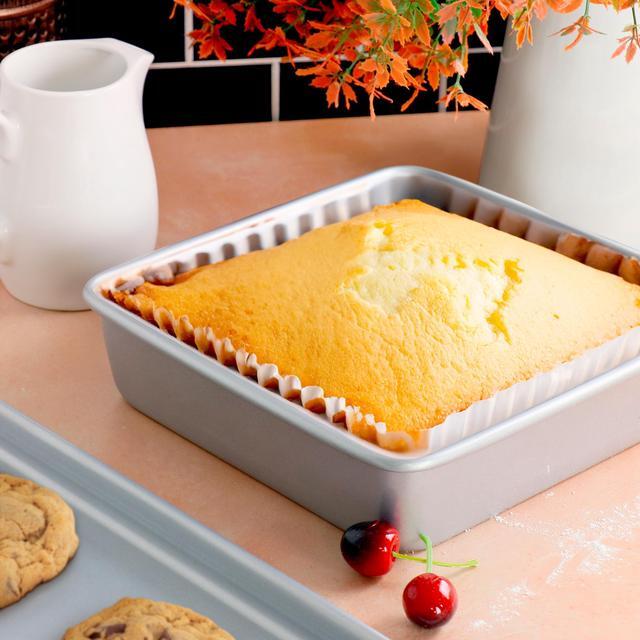 Alt view image 5 of 5 - Martha Stewart Everyday Bakeaway 9 Inch Square Carbon Steel Baking Pan in Silver