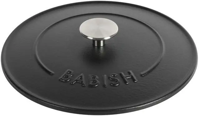Alt view image 4 of 7 - Babish 3 Quart Round Enameled Cast Iron Braiser Pan with Self-Basting Lid in Black