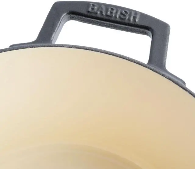 Alt view image 3 of 7 - Babish 6 Quart Round Enameled Cast Iron Dutch Oven with Self-Basting Lid in Black