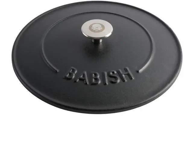 Alt view image 4 of 7 - Babish 6 Quart Round Enameled Cast Iron Dutch Oven with Self-Basting Lid in Black