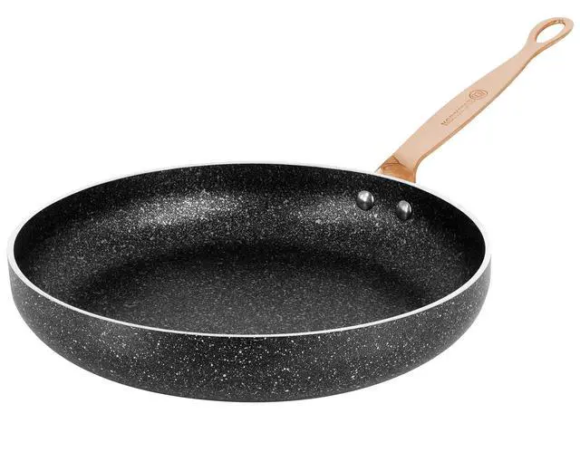 Alt view image 5 of 7 - Korkmaz Galaksi 7 Piece Non Stick Aluminum Cookware Set in Black and Rose Gold