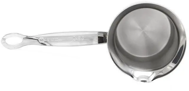 Alt view image 3 of 5 - Korkmaz Classic 6 Ounce Stainless Steel Turkish Coffee Pot in Silver