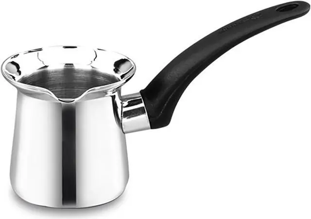 Main image of Korkmaz Orbit 8 Ounce Stainless Steel Turkish Coffee Pot in Silver