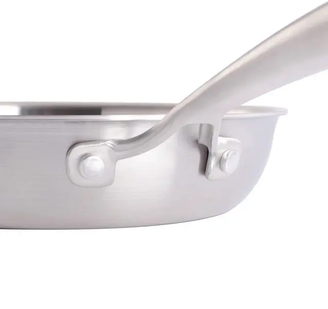 Alt view image 4 of 6 - Babish 8 Inch Stainless Steel Tri-Ply Double Riveted Fry Pan in Silver