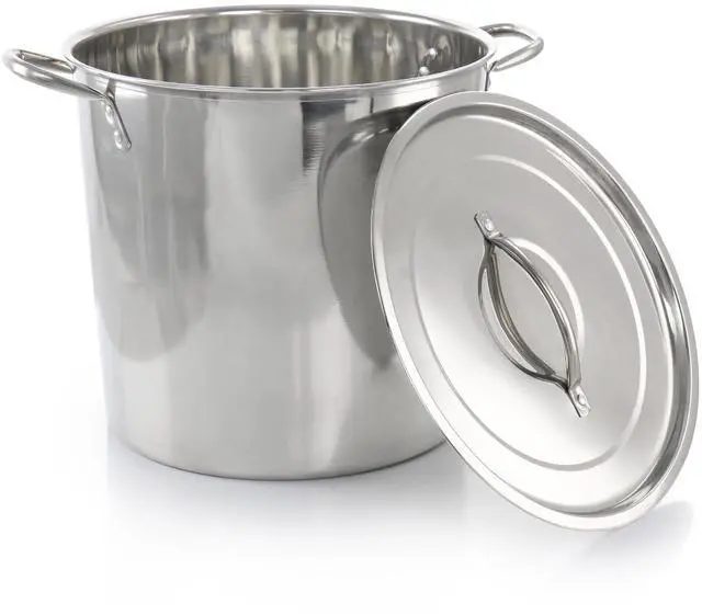 Alt view image 2 of 5 - Gibson Everyday Whittington 12 Quart Stainless Steel Stock Pot with Lid