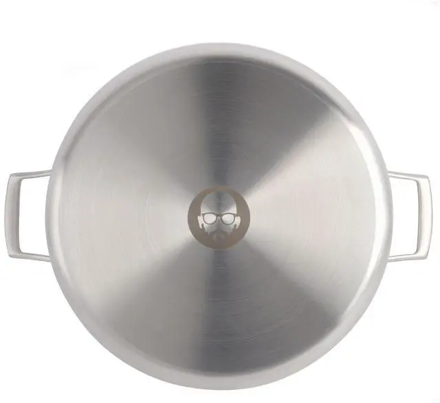 Alt view image 5 of 6 - Babish 12 Quart Tri-Ply Stainless Steel Professional Grade Stock Pot in Silver