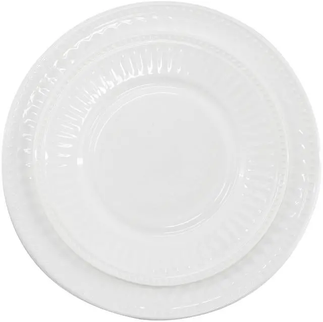 Alt view image 4 of 7 - Ultra by Gibson Swanton Arch 12 Piece Break-Resistant Opal Glass Dinnerware Set in White
