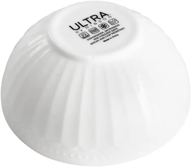 Alt view image 6 of 7 - Ultra by Gibson Swanton Arch 12 Piece Break-Resistant Opal Glass Dinnerware Set in White