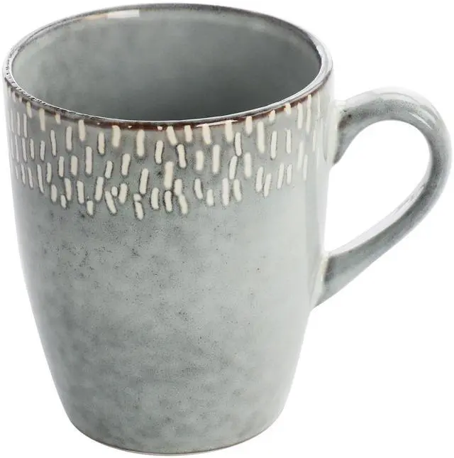Alt view image 5 of 7 - Meritage 16 Piece Reactive Glaze Stoneware Dinnerware Set in Grey