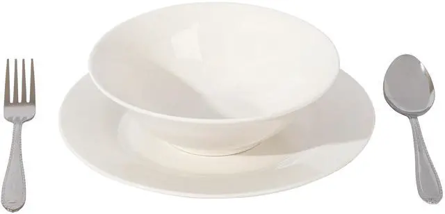 Alt view image 2 of 7 - Gibson Everyday Yarbury 16 Piece Fine Certamic Dinnerware Set in White