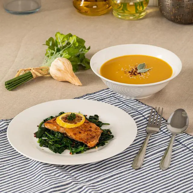 Alt view image 7 of 7 - Gibson Everyday Yarbury 16 Piece Fine Certamic Dinnerware Set in White