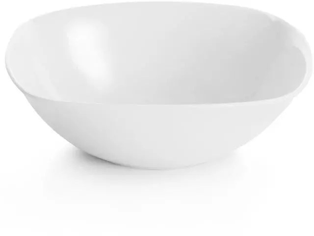 Alt view image 5 of 7 - Gibson Ultra Piazza 18 Piece Soft Square Tempered Opal Glass Dinnerware Set in White