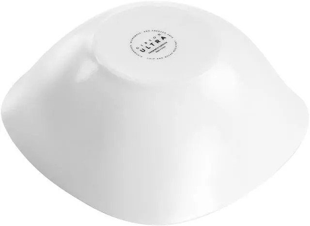 Alt view image 7 of 7 - Gibson Ultra Piazza 18 Piece Soft Square Tempered Opal Glass Dinnerware Set in White