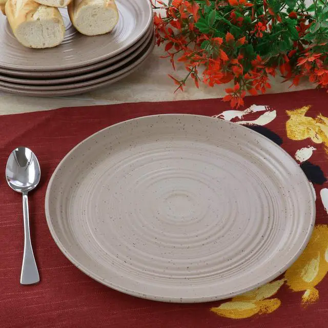 Alt view image 5 of 5 - Bee and Willow Milbrook 6 Piece 10 Inch Round Stoneware Dinner Plate Set in Mocha