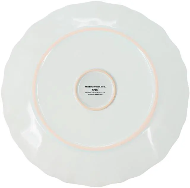 Alt view image 3 of 5 - Modern Southern Home Capri 6 Piece 11 Inch Stoneware Embossed Dinner Plate Set in Egg Blue