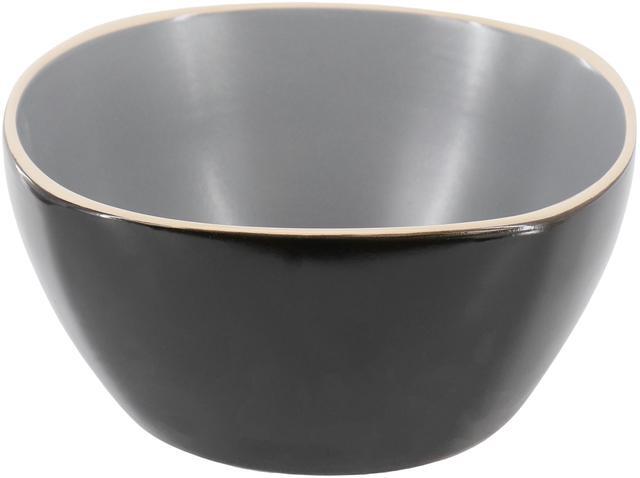 Alt view image 7 of 7 - Hometrends Soho Lounge 4 Piece 6 Inch Stoneware Bowl Set in Grey