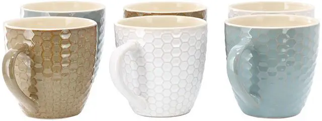 Alt view image 2 of 7 - Elama Honey Bee 6-Piece 15 oz. Mug Set, Assorted Colors