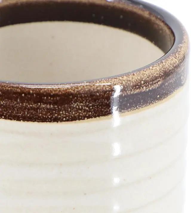 Alt view image 3 of 5 - Gibson Home Terra Bella 4 Piece 18.5 Ounce Terracota Mug Set in Pearl White