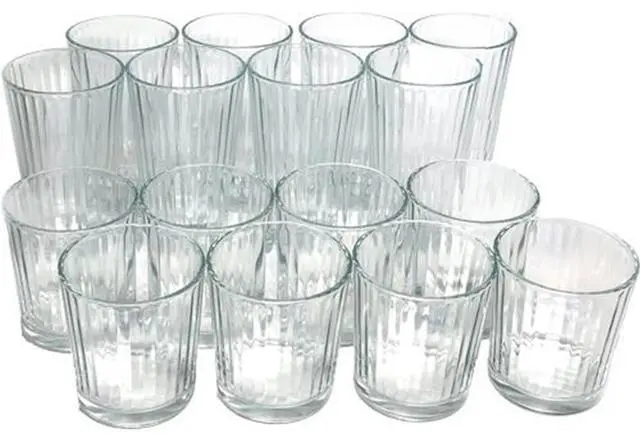 Main image of Gibson 16pc Home Moonstone Glass Double Old Fashion and Tumbler Set