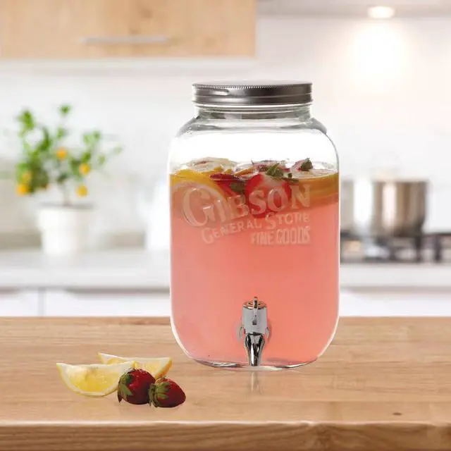 Alt view image 5 of 5 - Gibson Home General Store 1.1 Gallon Glass Jar Beverage Dispenser