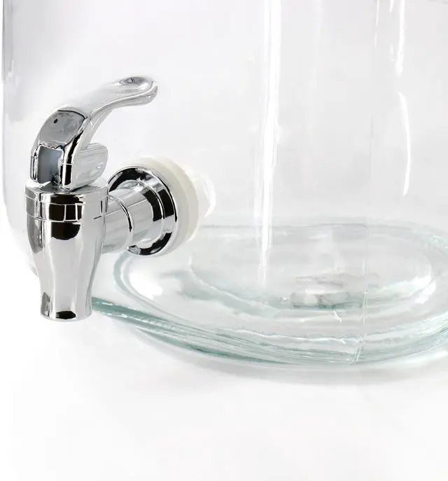 Alt view image 3 of 5 - Gibson Home Ferris 1.3 Gallon Glass Beverage Dispenser with Rope Handle