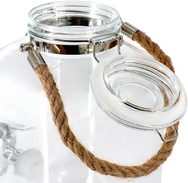Alt view image 4 of 5 - Gibson Home Ferris 1.3 Gallon Glass Beverage Dispenser with Rope Handle