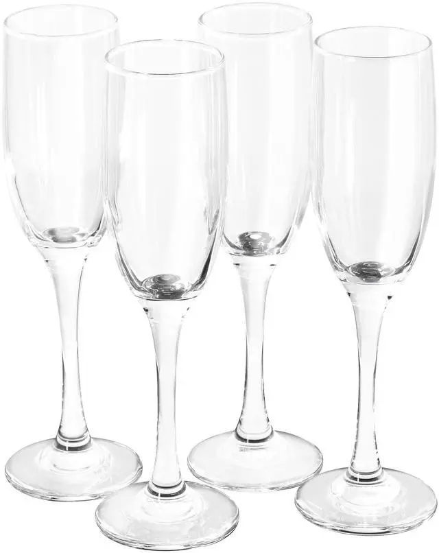Main image of Gibson Home Belinni 4 Piece 6.4oz Fluted Champagne Glass Set