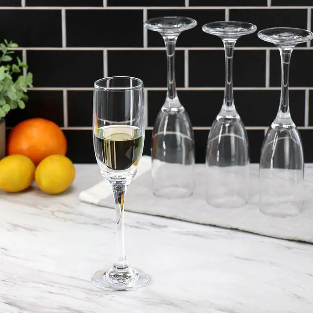 Alt view image 4 of 4 - Gibson Home Belinni 4 Piece 6.4oz Fluted Champagne Glass Set