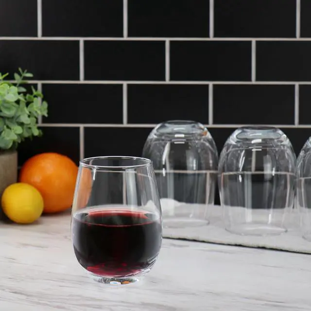 Alt view image 5 of 5 - Gibson Home Belinni 4 Piece 18oz Classic Stemless Wine Glass Set