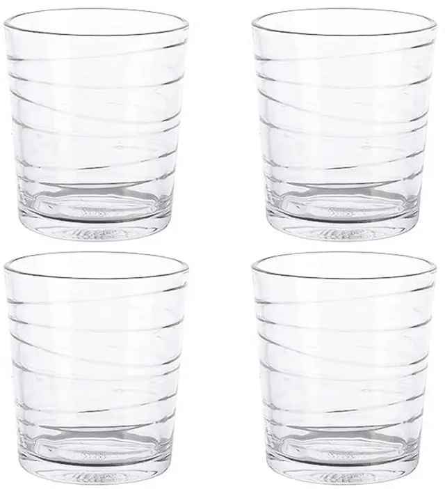 Alt view image 2 of 5 - Gibson Home 4 Piece 13.5 Ounce Swirl Double Old-Fashioned Glassware Set