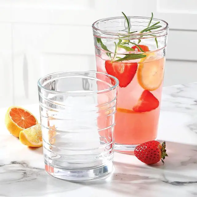 Alt view image 5 of 5 - Gibson Home 4 Piece 13.5 Ounce Swirl Double Old-Fashioned Glassware Set