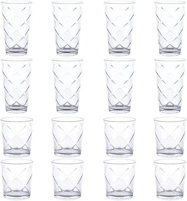 Alt view image 2 of 7 - Gibson Home 16 Piece Lattice Glassware Drinkware Set