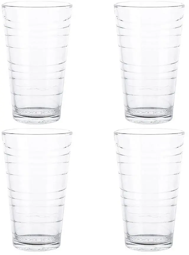 Alt view image 2 of 5 - Gibson Home 4 Piece 13.5 Ounce Swirl Glass Tumbler Set
