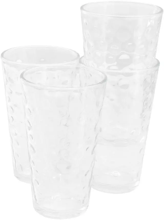Main image of Gibson Home 4 Piece 13.5 Ounce Bubble Glass Tumbler Set