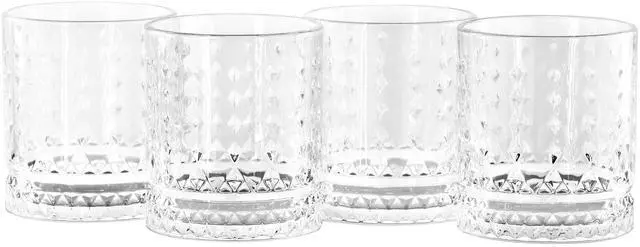 Alt view image 3 of 6 - Gibson Home 4 Piece 13 Ounce Teardrop Embossed Double Old-Fashioned Glass Set
