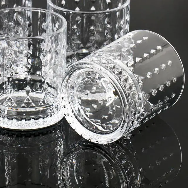 Alt view image 5 of 6 - Gibson Home 4 Piece 13 Ounce Teardrop Embossed Double Old-Fashioned Glass Set
