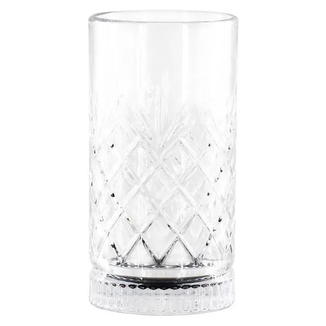 Alt view image 2 of 5 - Gibson Home 4 Piece 16 Ounce Diamond Embossed Glass Tumbler Set