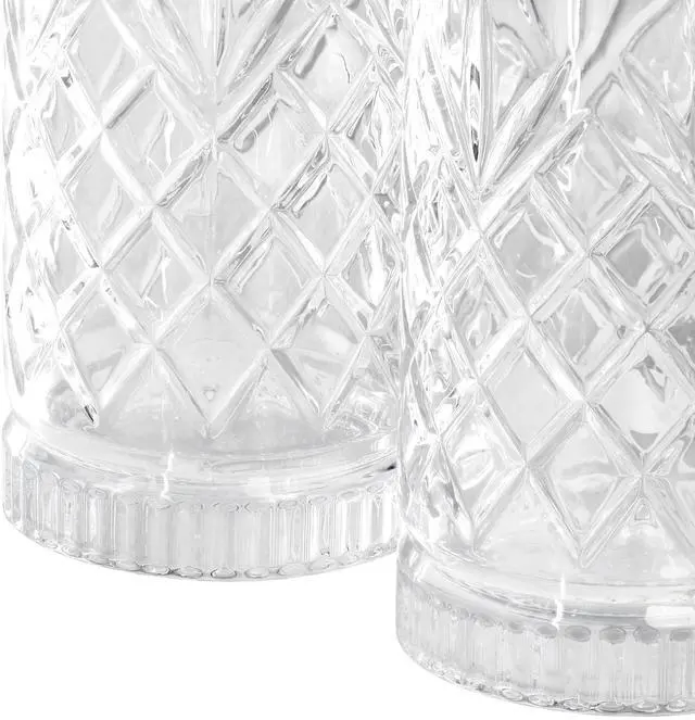 Alt view image 4 of 5 - Gibson Home 4 Piece 16 Ounce Diamond Embossed Glass Tumbler Set