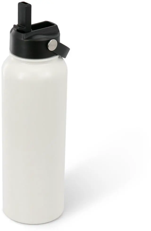 Alt view image 2 of 5 - Gibson Home Marina 38oz Stainless Steel Thermal Bottle with Lid in Cream