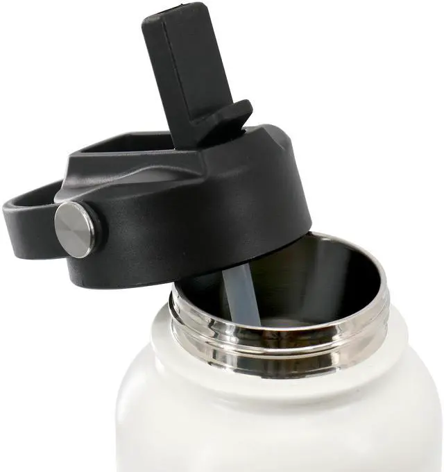 Alt view image 3 of 5 - Gibson Home Marina 38oz Stainless Steel Thermal Bottle with Lid in Cream