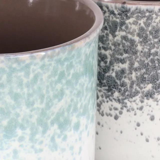 Alt view image 3 of 6 - Gibson Home Blurry 4 Piece 19 Ounce Stoneware Straight Shape Mug Set in Assorted Colors