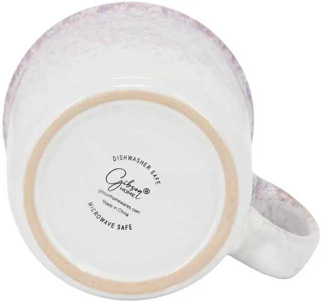 Alt view image 5 of 6 - Gibson Home Blurry 4 Piece 19 Ounce Stoneware Straight Shape Mug Set in Assorted Colors