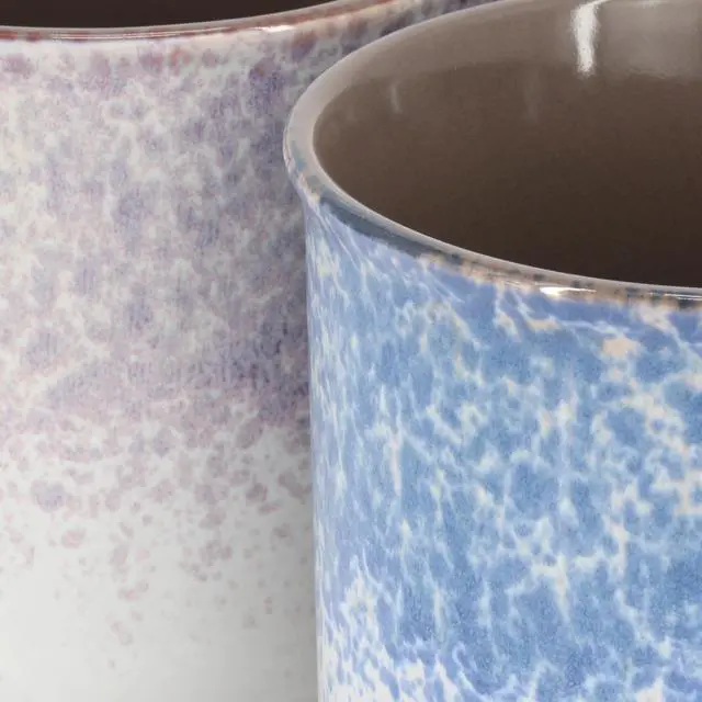 Alt view image 4 of 6 - Gibson Home Blurry 4 Piece 19 Ounce Stoneware Straight Shape Mug Set in Assorted Colors