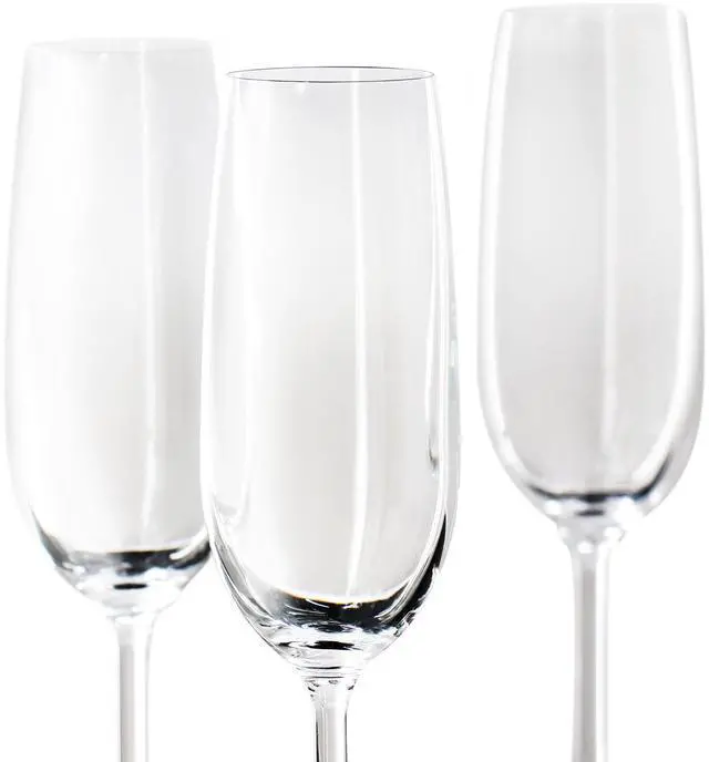 Alt view image 3 of 5 - Martha Stewart 4 Piece 7.3 Ounce Flute Glass Set in Clear